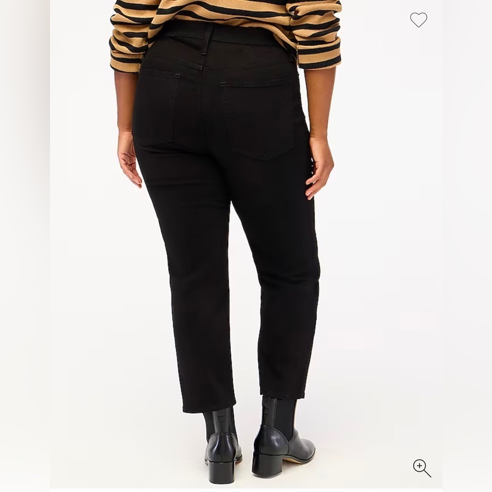 NWT J. Crew Black stovepipe straight leg jean stretch five button size 35 - Picture 3 of 13